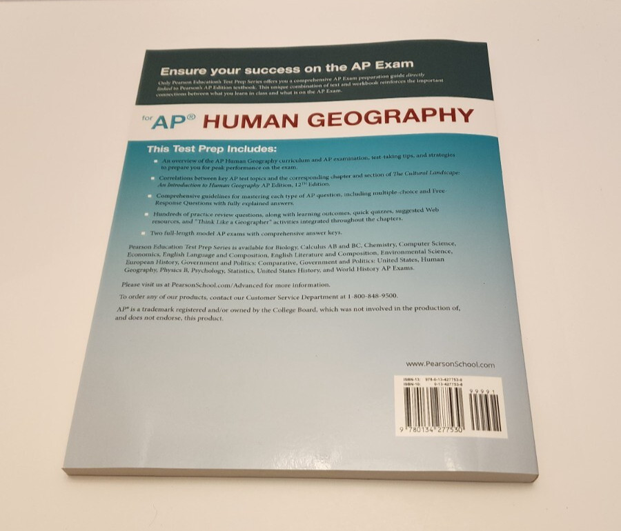 PEARSON EDUCATION TEST PREP SERIES: AP HUMAN GEOGRAPHY PB- LIKE NEW