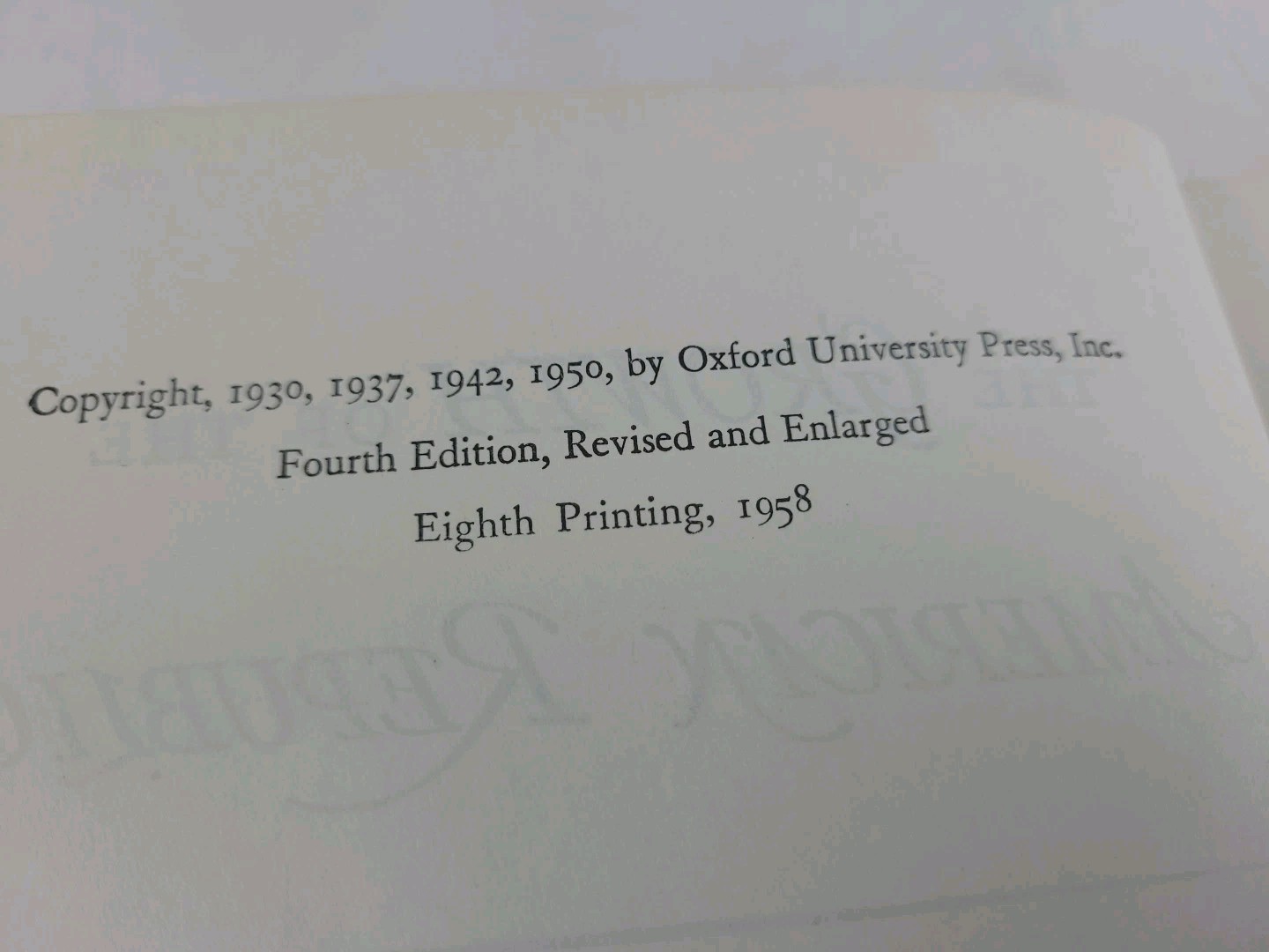 The Growth of the American Republic 4th Edition Vol 2 1958, Morison & Commager