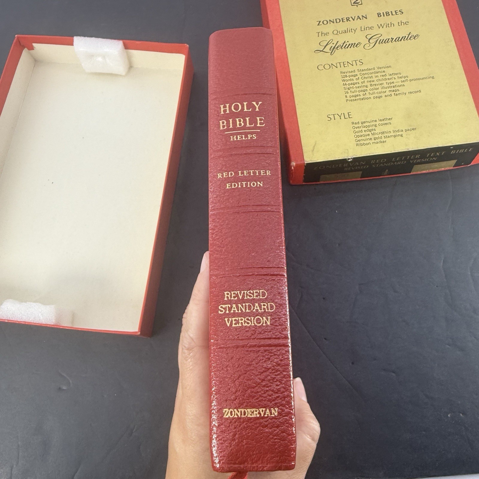 1952 Zondervan Holy Bible Red Letter Text Red Cover With Box