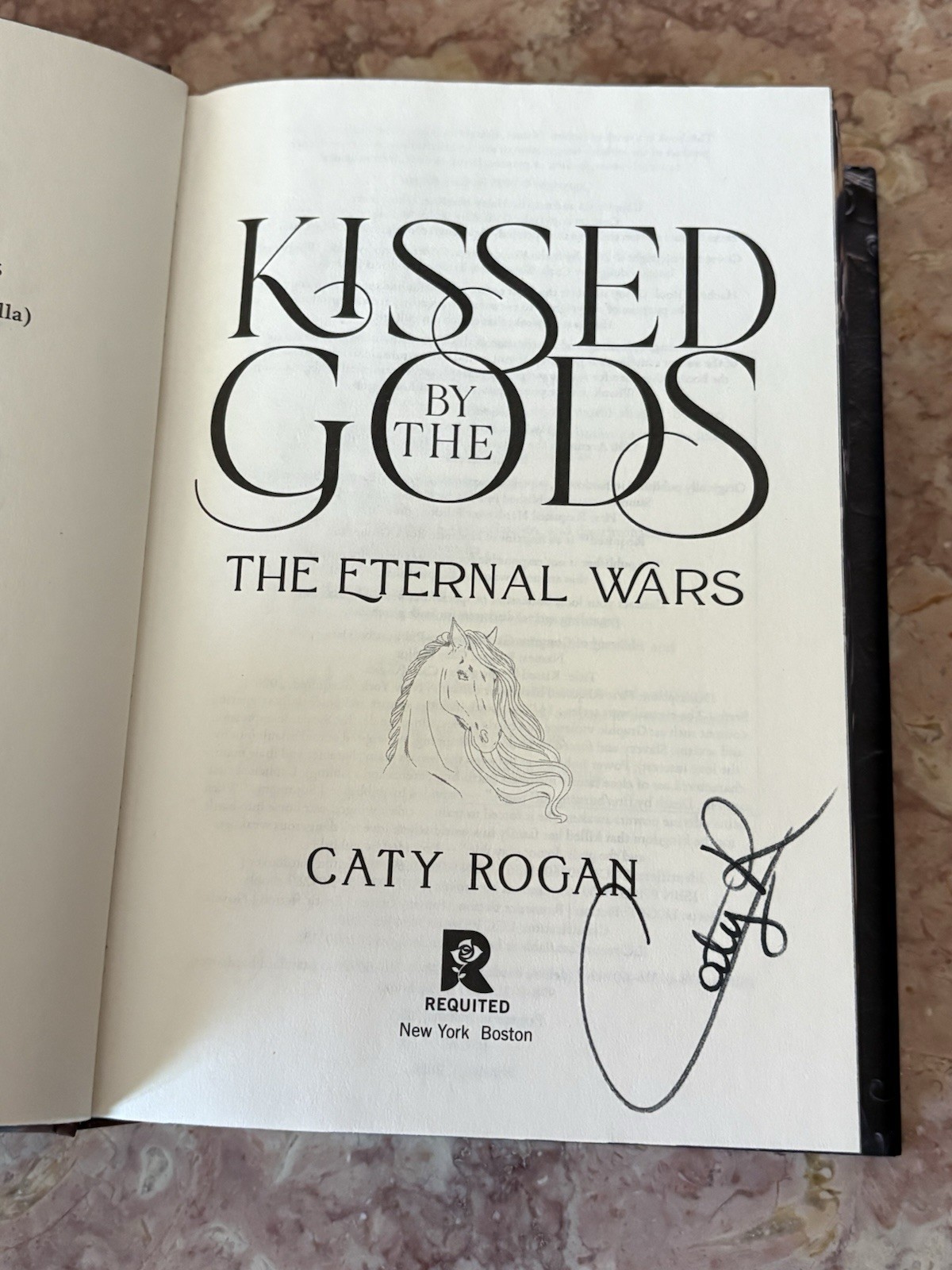 Deluxe limited edition Kissed by the God Signed Hardcover w/ Dust Jacket