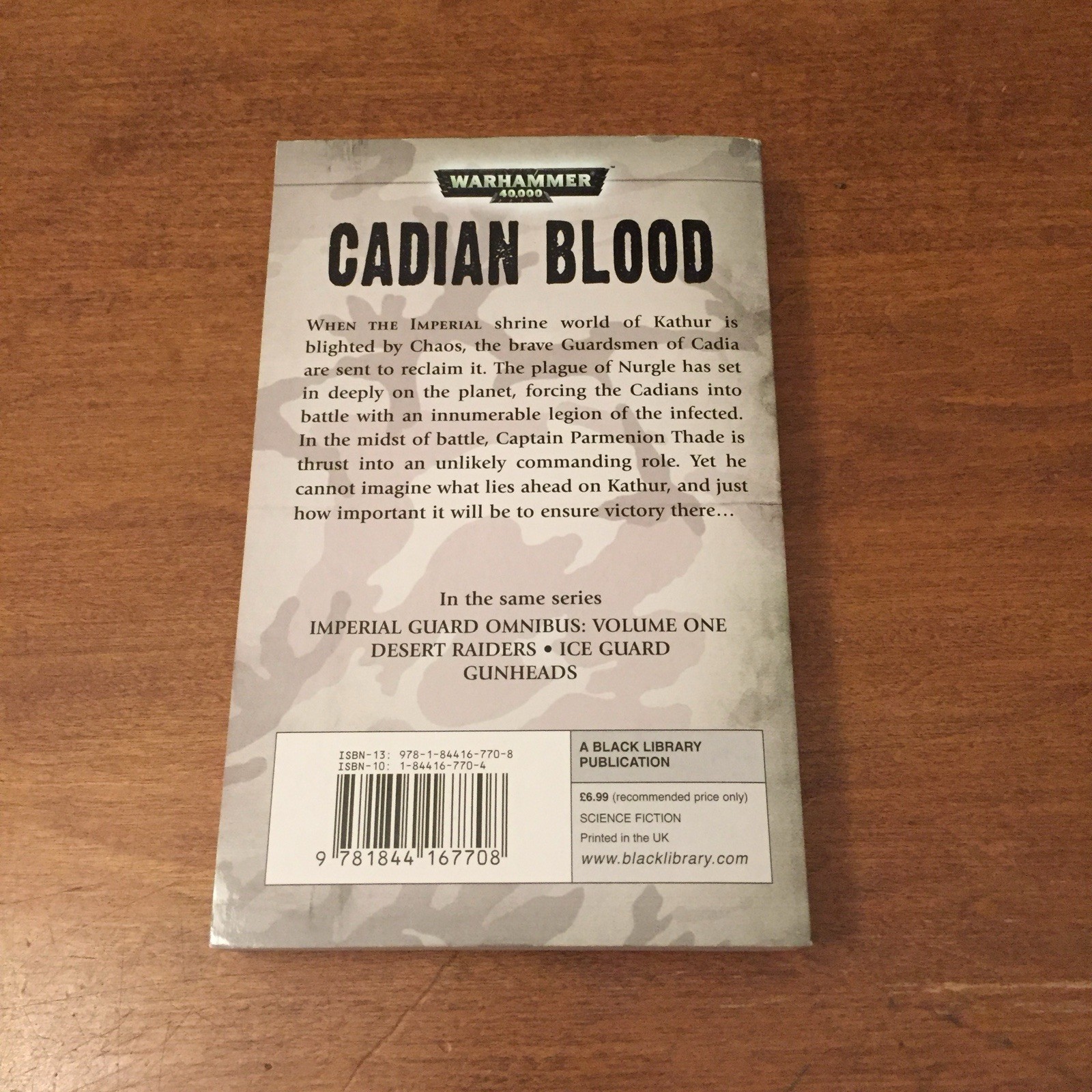 Cadian Blood (Warhammer) by Aaron Dembski-Bowden 2009 Black Library MMPB Good+