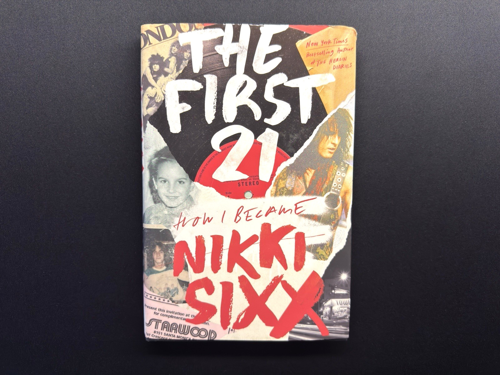 NIKKI SIXX SIGNED AUTOGRAPH BOOK Signed The First 21 How I Became 1st Edtiion