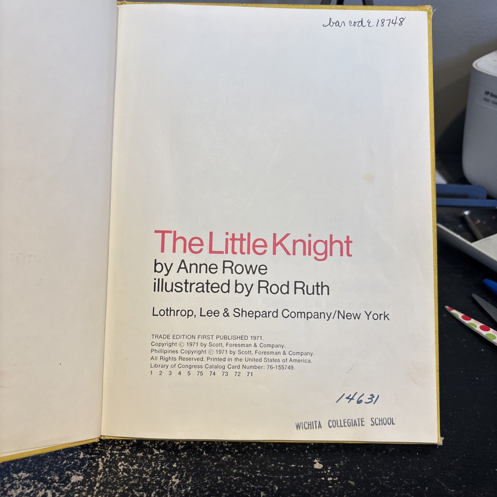 The little night a little(SCOTT FORESMAN READING SYSTEMS ; By Ann Rowe