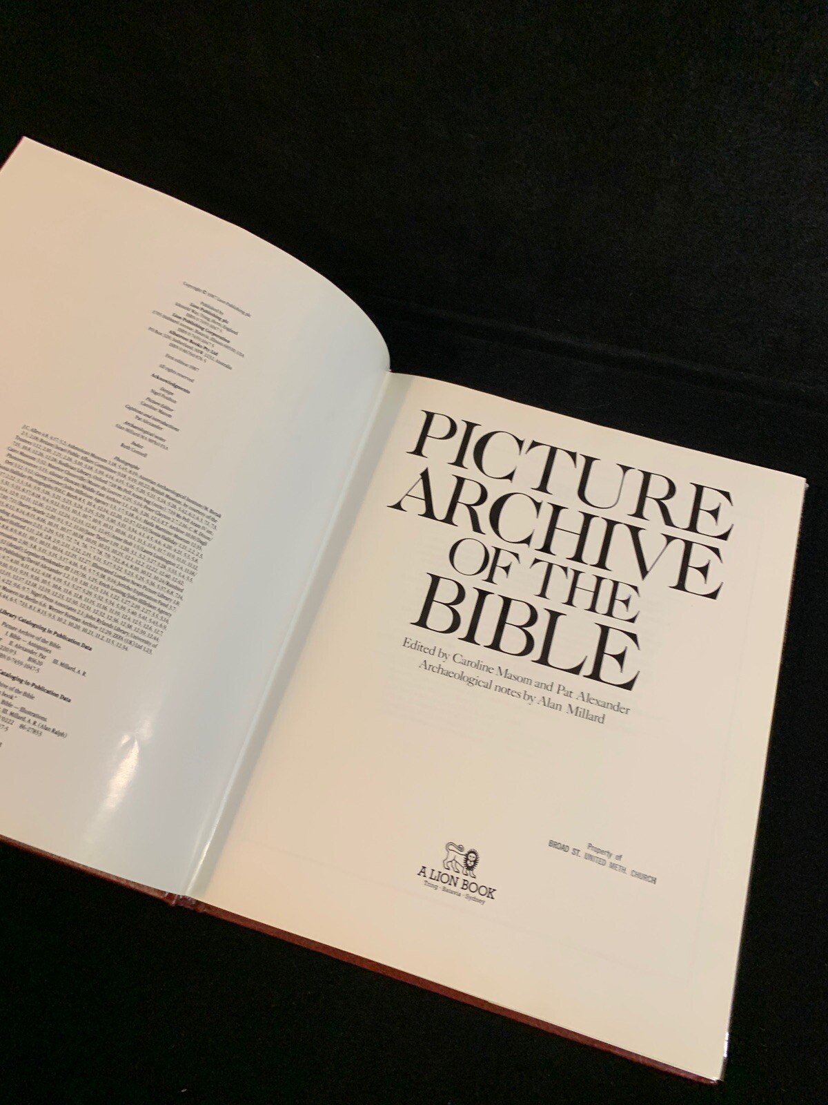 PICTURE ARCHIVE OF THE BIBLE. Hardback by Alan Millard 1987 hardcover