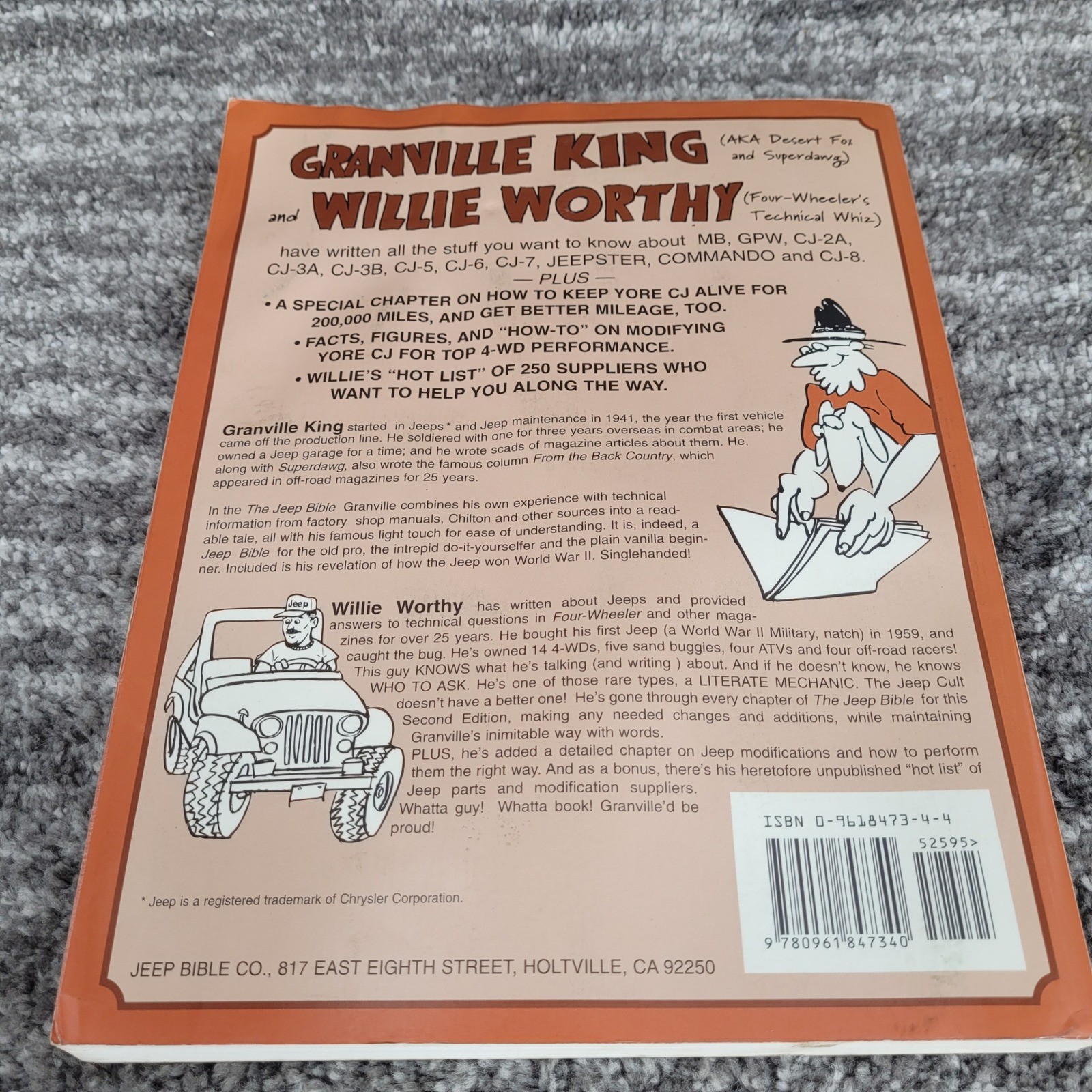 The Jeep Bible 2nd Edition 1941-1986 CJ History Repair Granville King Worthy