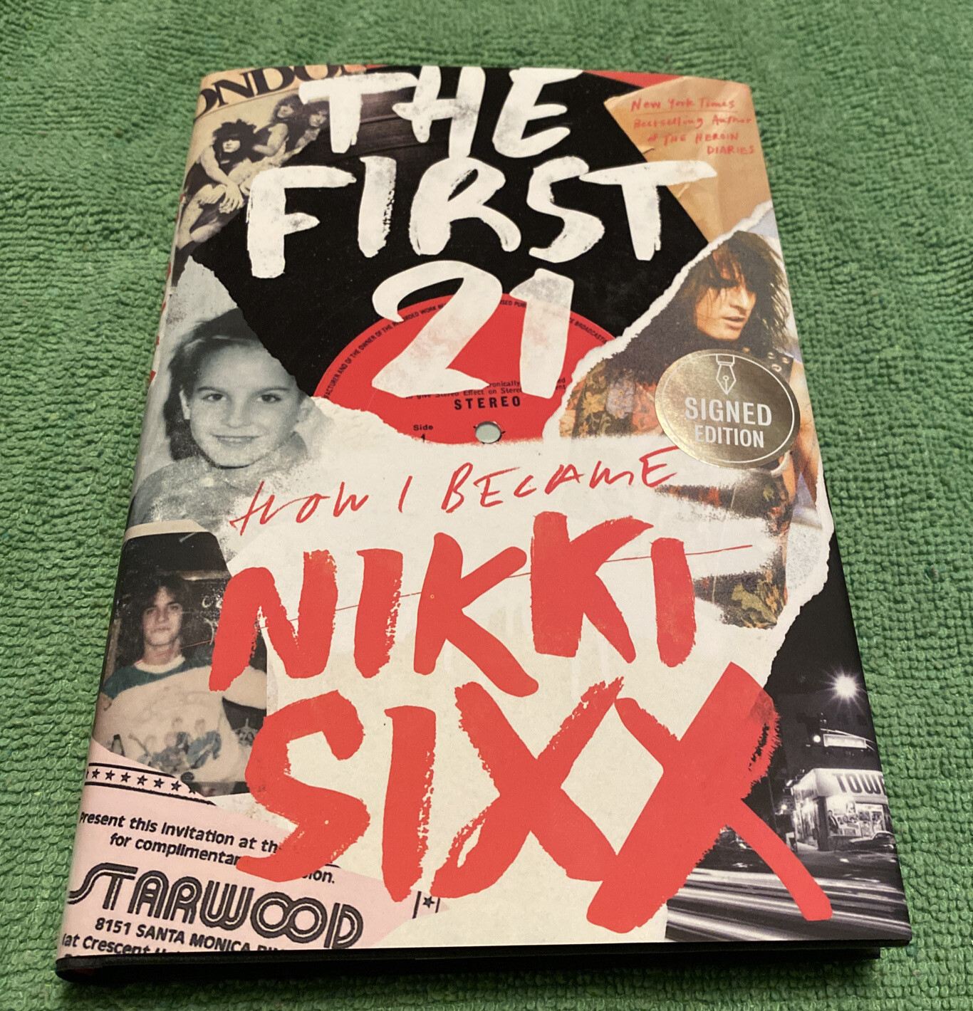 Nikki Sixx The First 21 Hand Signed Book 1st Edition Motley Crue Bassist