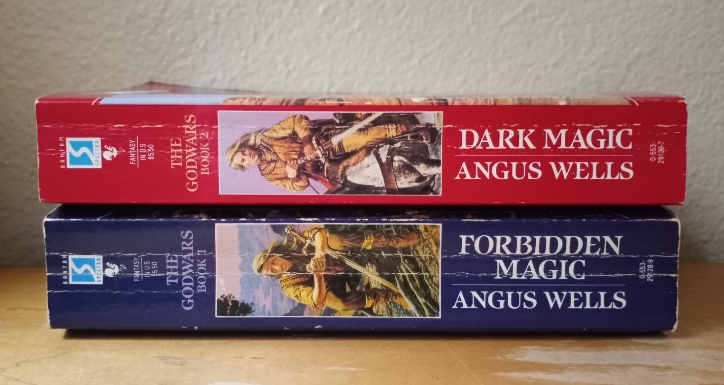 THE GODWARS 1 & 2 By Angus Wells Dark Magic & Forbidden Magic