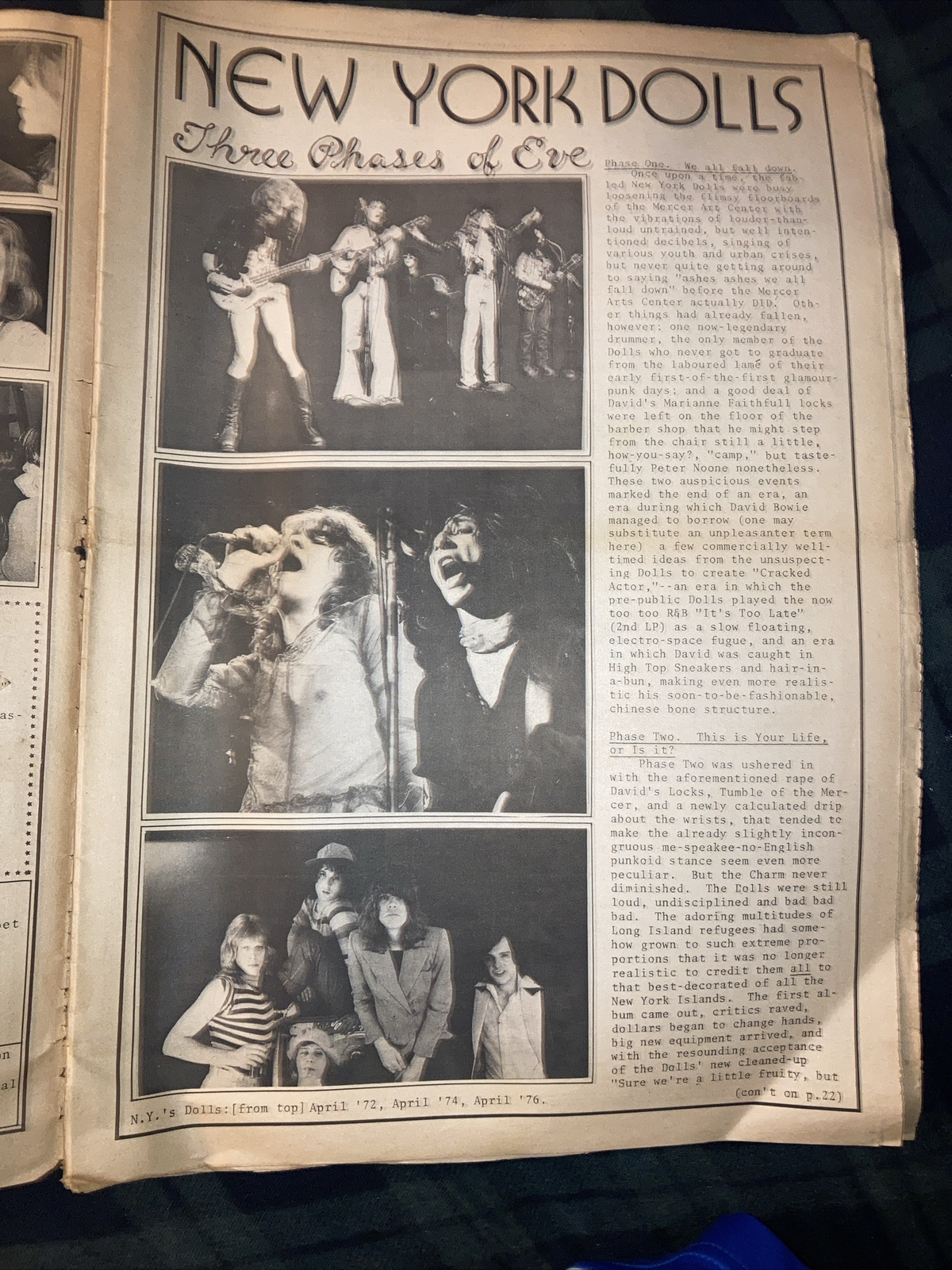 NEW YORK ROCKER MAGAZINE #2 Talking Heads RAMONES Dolls RARE David Byrne 1976