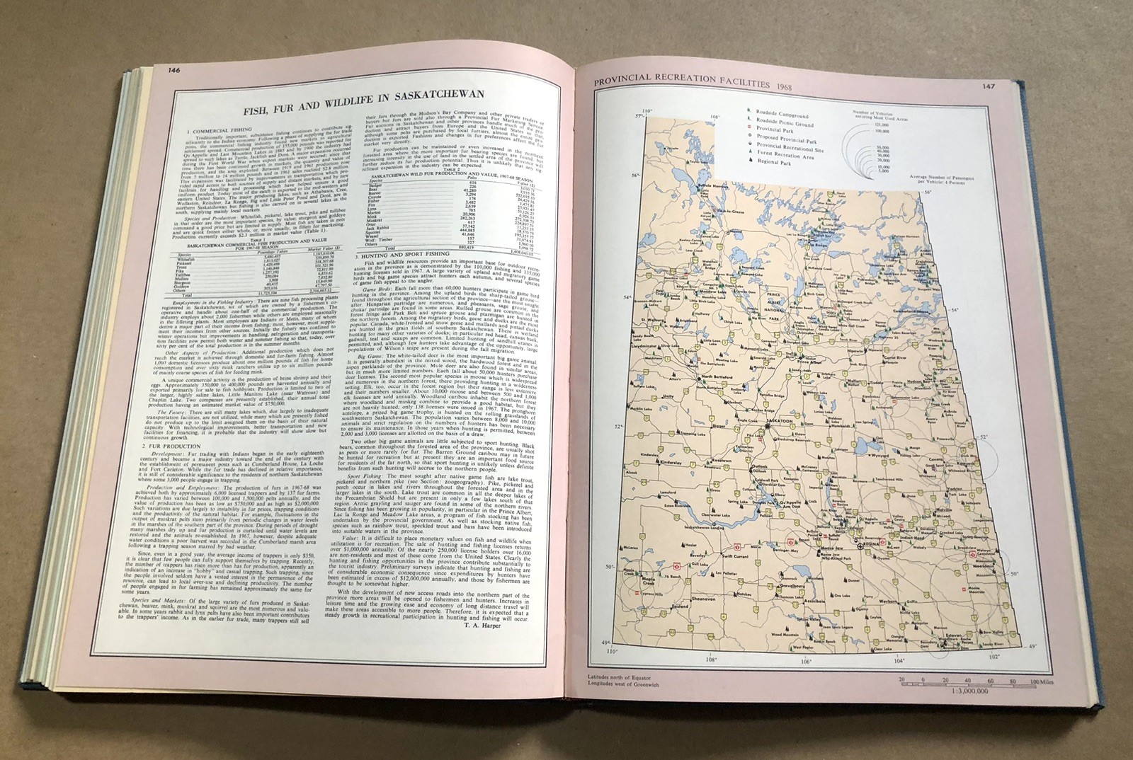 Atlas of Saskatchewan, 1969 Vintage Hardcover (10” x 13.5″) VG!