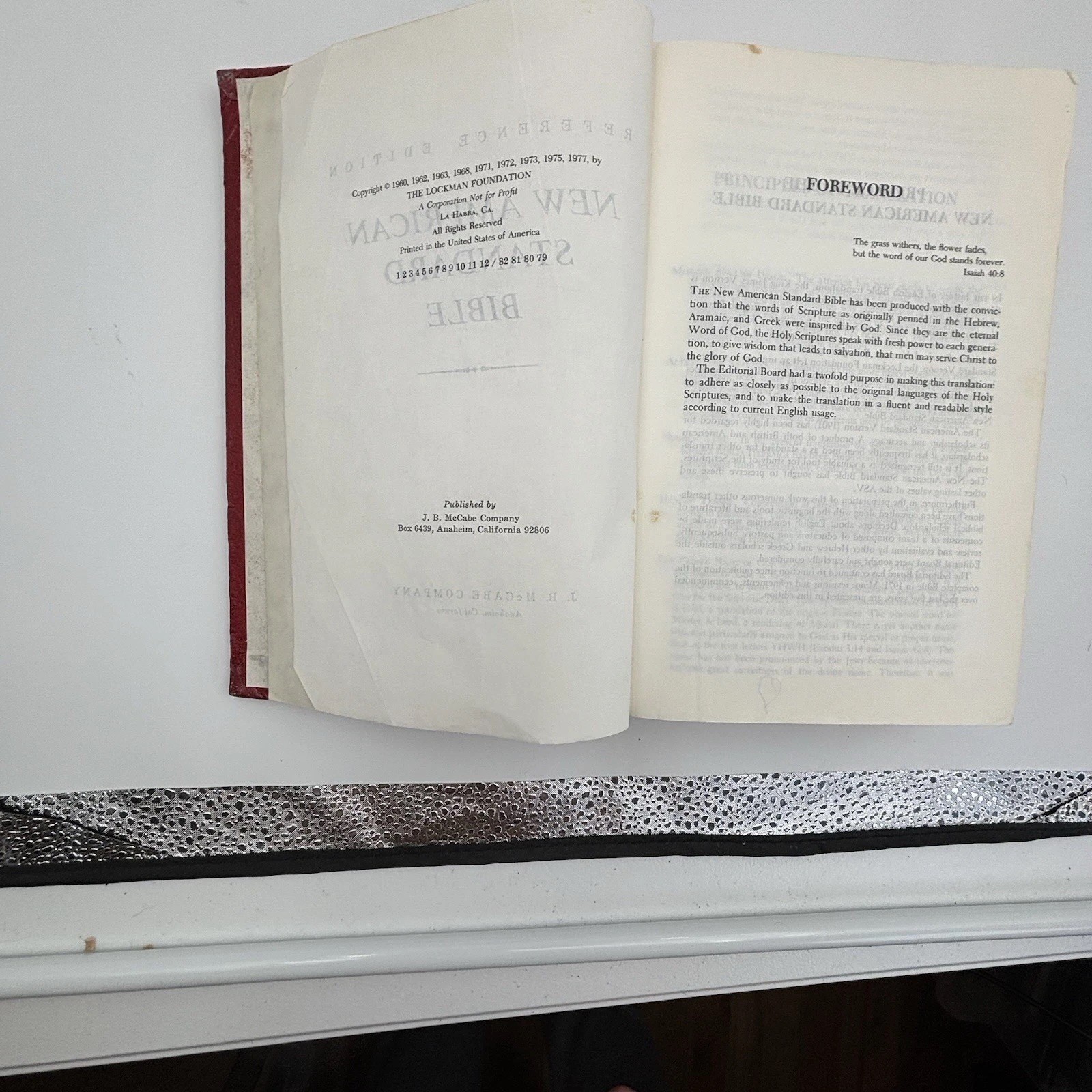 New American Standard Bible Reference Edition Concordance Moody Press 1977 HC