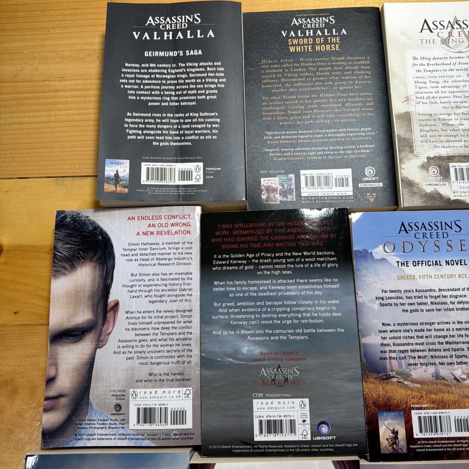 Assassin’s Creed 17 Novel Lot PB Books – Oliver Bowden Kirby Leisheng Preowned
