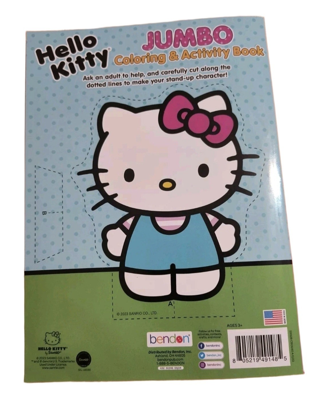 🌈💛 HELLO KITTY 💛 JUMBO 🐥 ●COLORING & ACTIVITY● Coloring And Activity Book.