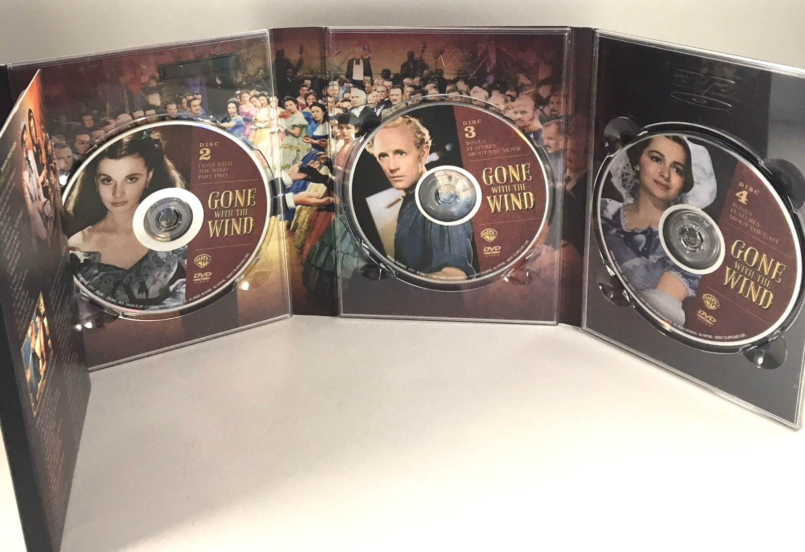 Gone with the Wind Media 3pc Lot: DVD 4-Disc Set, PB Screenplay, HC/DJ Book Club