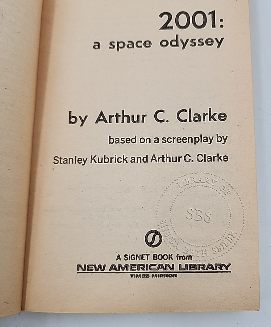 1st edition 1st print July 1968 2001: A Space Odyssey Arthur C. Clarke Signet