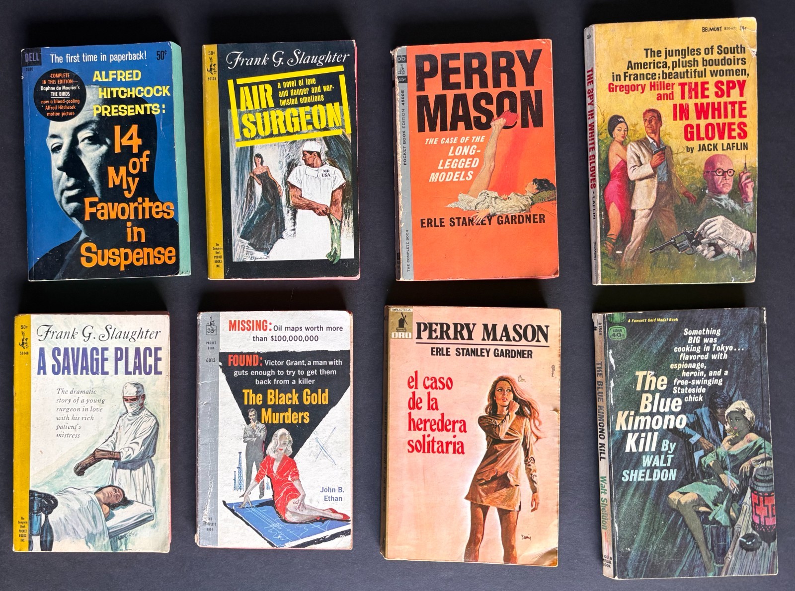 Vintage Murder Mystery Suspense Paperback Books Assorted Lot Of 18