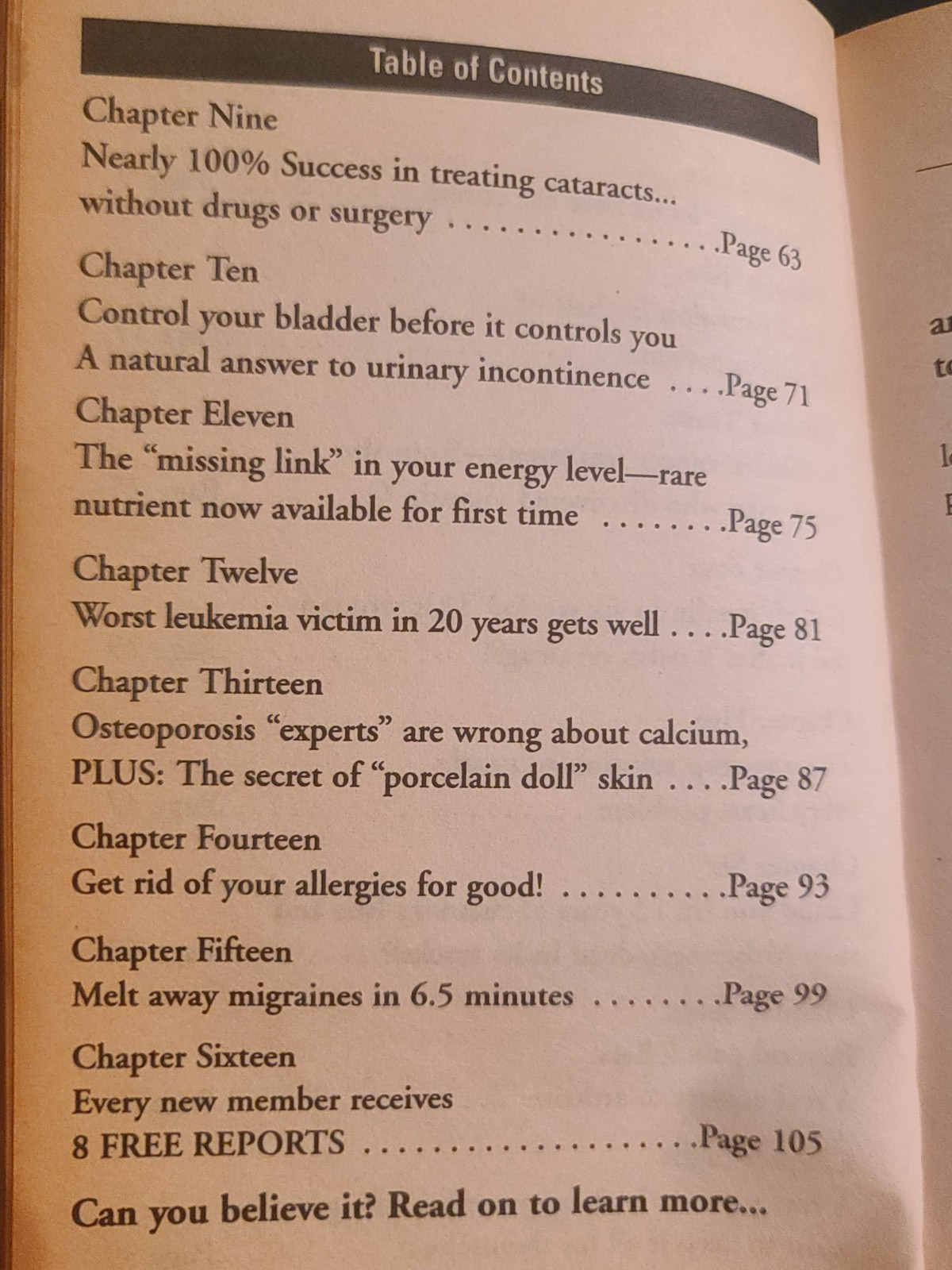 “Forbidden Cures” Dr. Benjamin Ross, 2008 Healthier News LLC SC