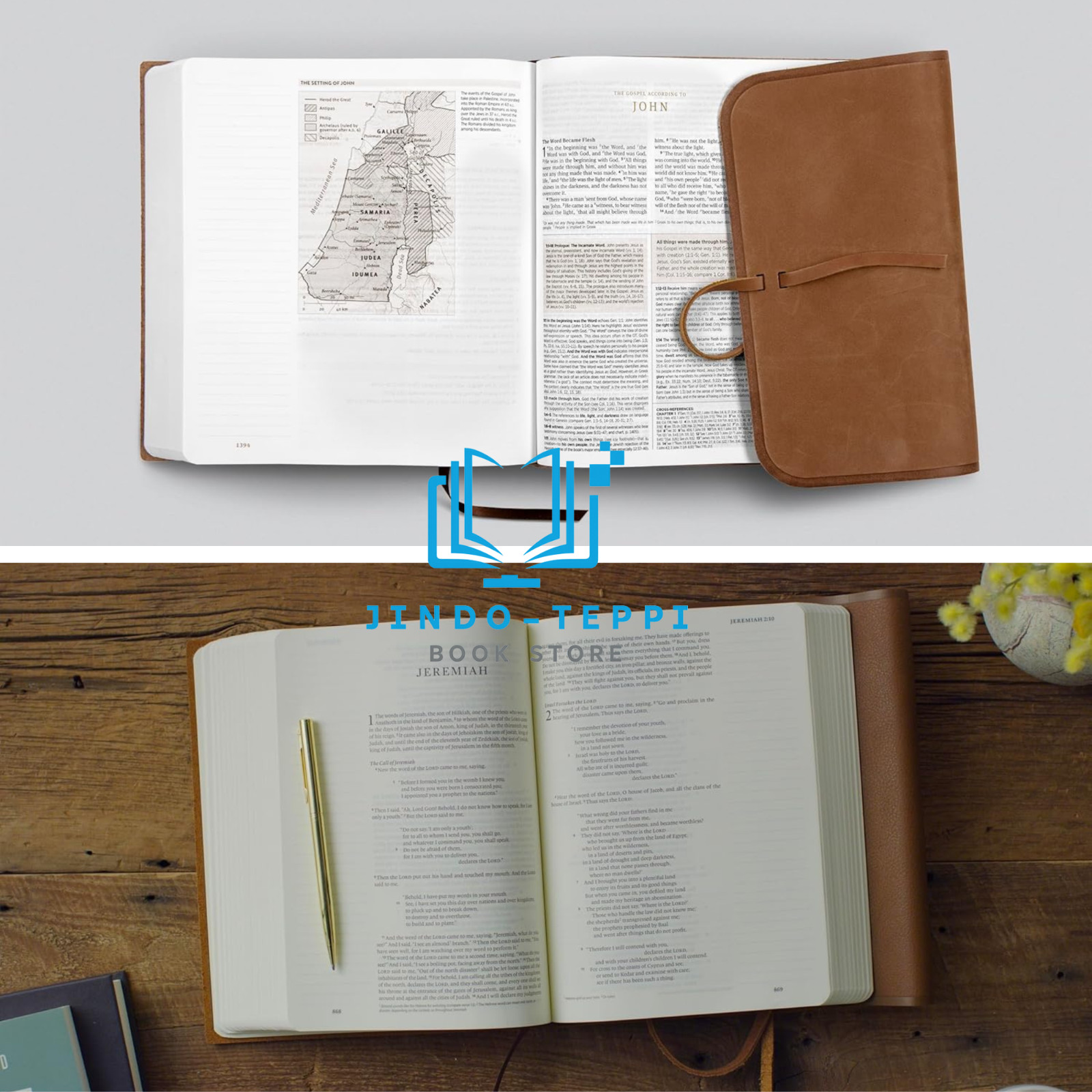 ESV Journaling Bible Leather Brown Strap 9781433582462 Wide Margin
