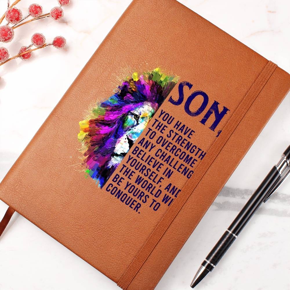 To My Son Wherever You Go Go With All Your Heart – Vegan Leather Journal