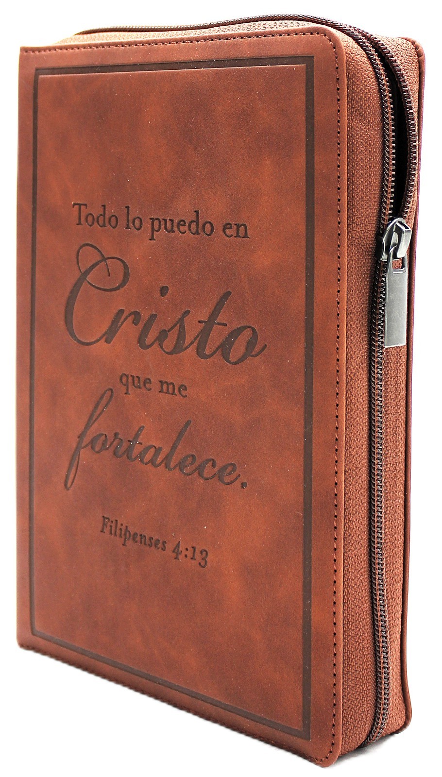 Biblia Reina Valera 1960 Letra Gigante cierre indice Cafe en Imitacion piel