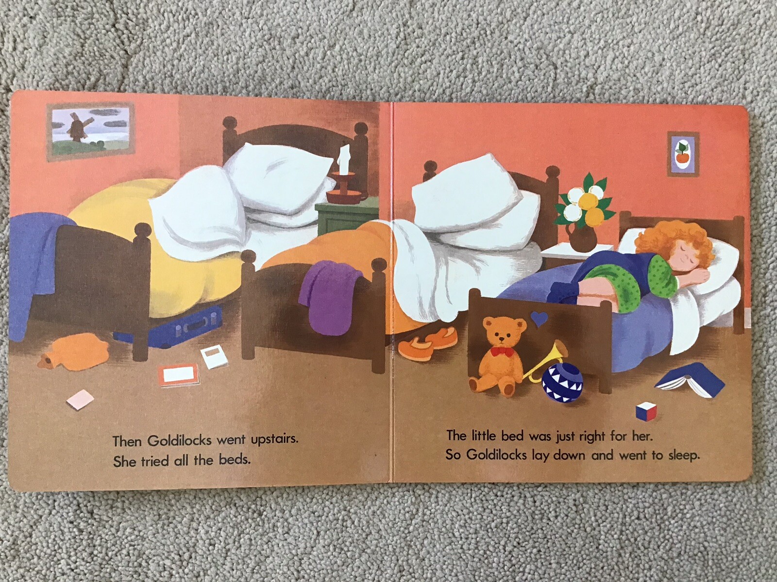 Two Vintage 1983 Brimax Story Time Board Books The Gingerbread Man/Goldilocks