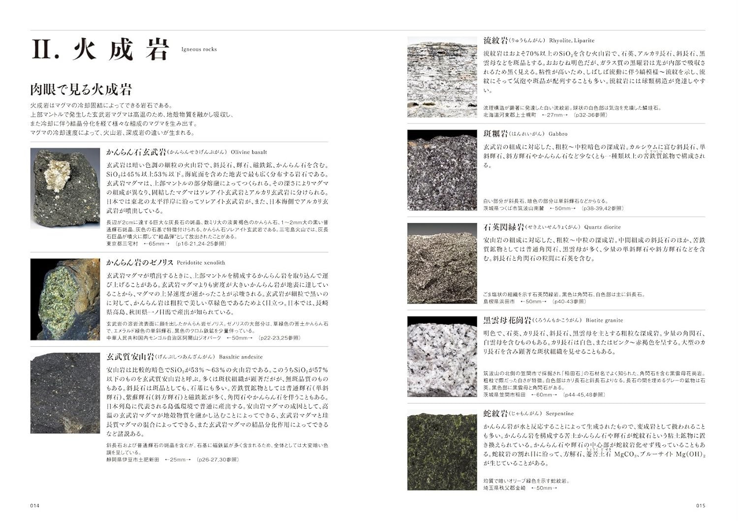 Rock Thin Section Illustrated Guide: Mineral Composition and History from Japan