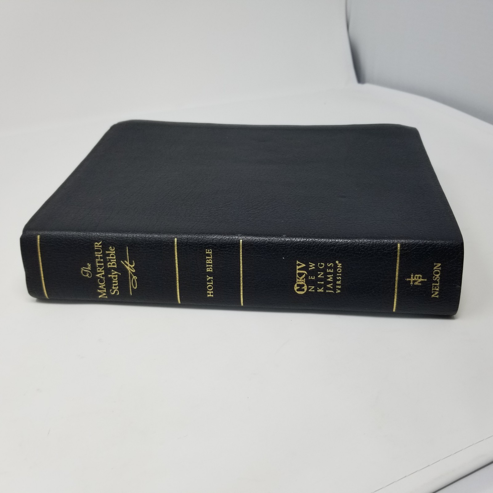 MacArthur Study Bible by John MacArthur (1997, Bonded Leather) Nkjv Nelson