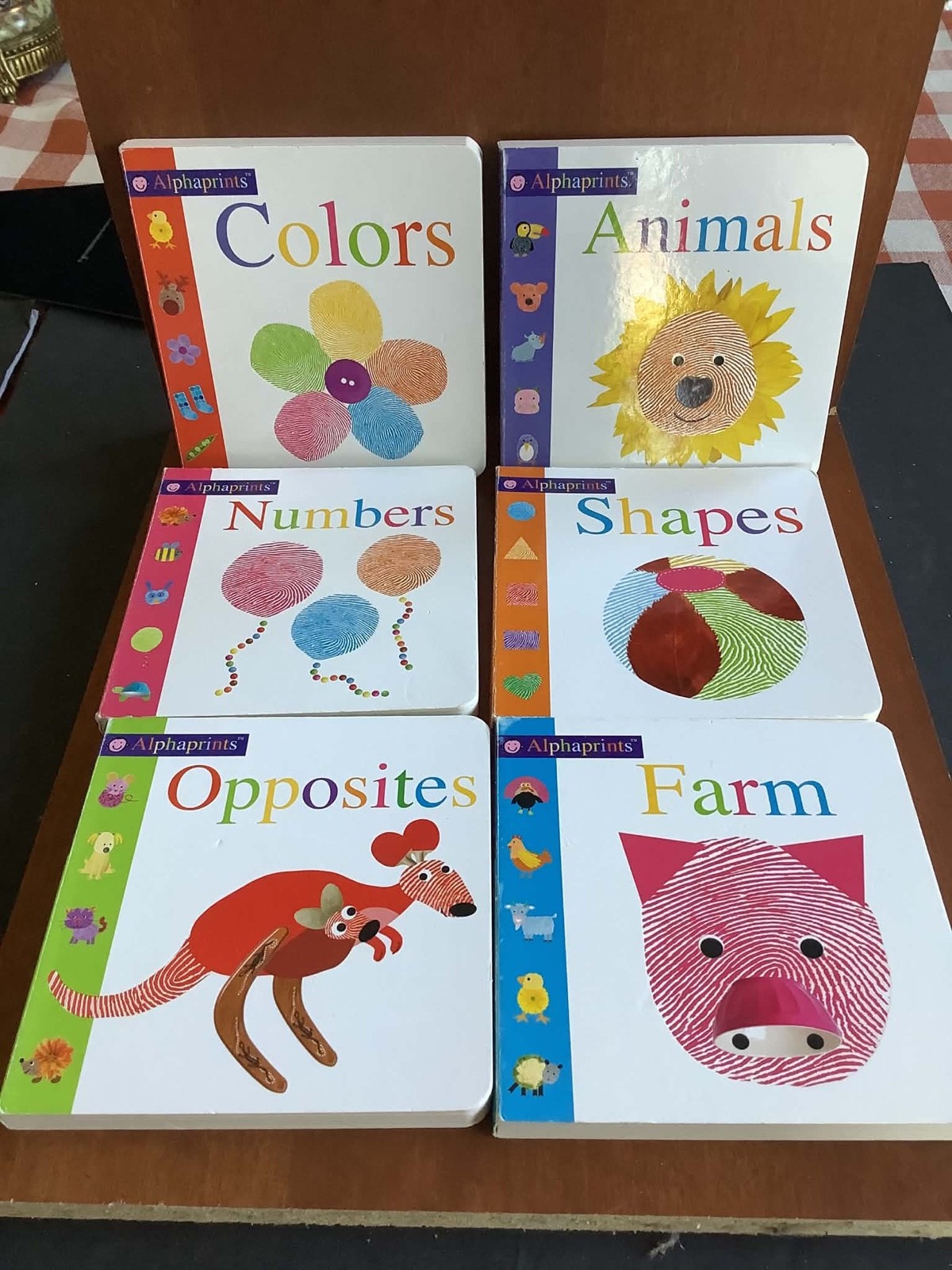 Priddy Books Alphaprints Library of 6 Children’s Early Learning Book Set