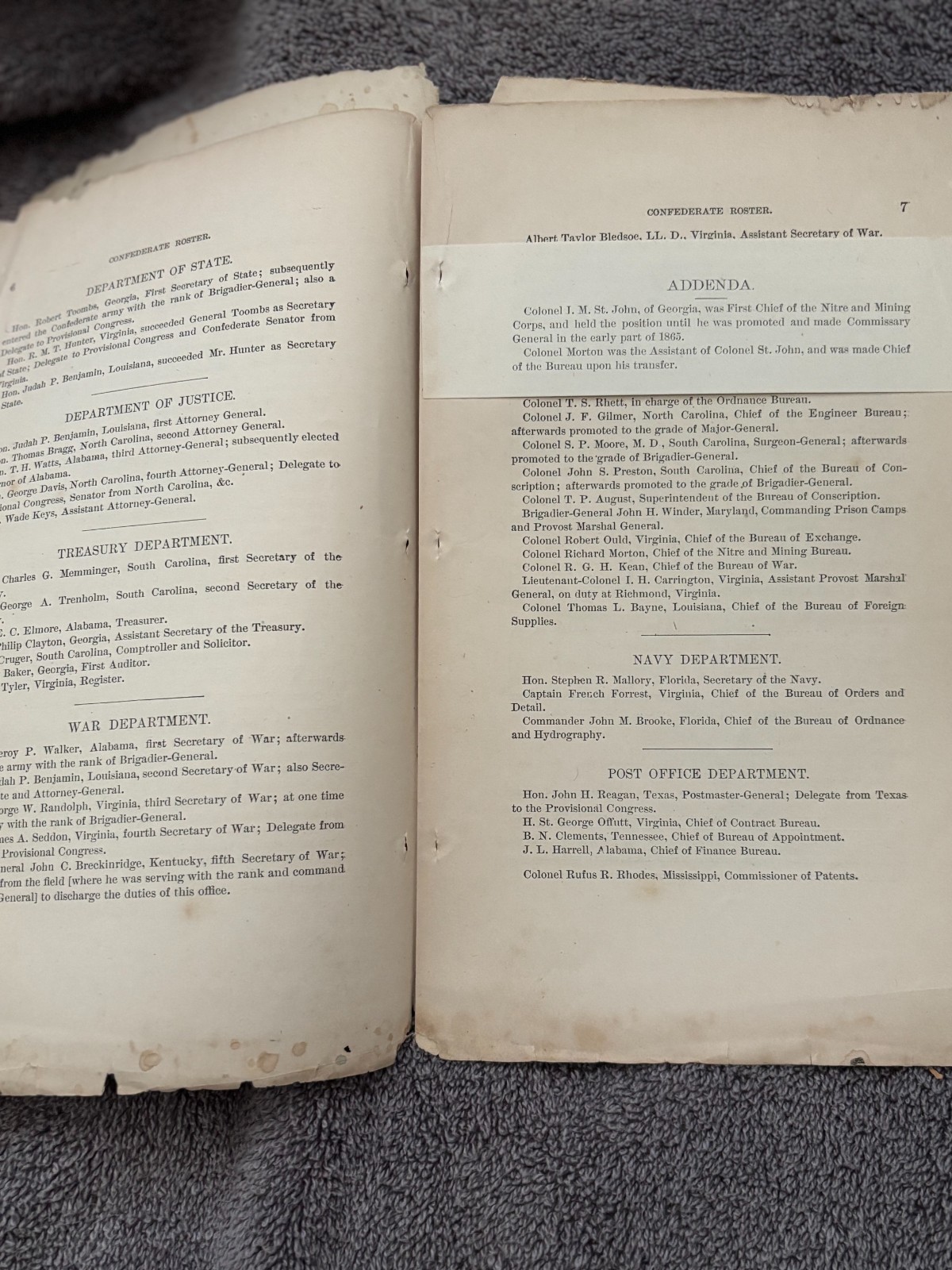 Roster of General Officers by Charles Colcock Jones – Part One of Three Parts