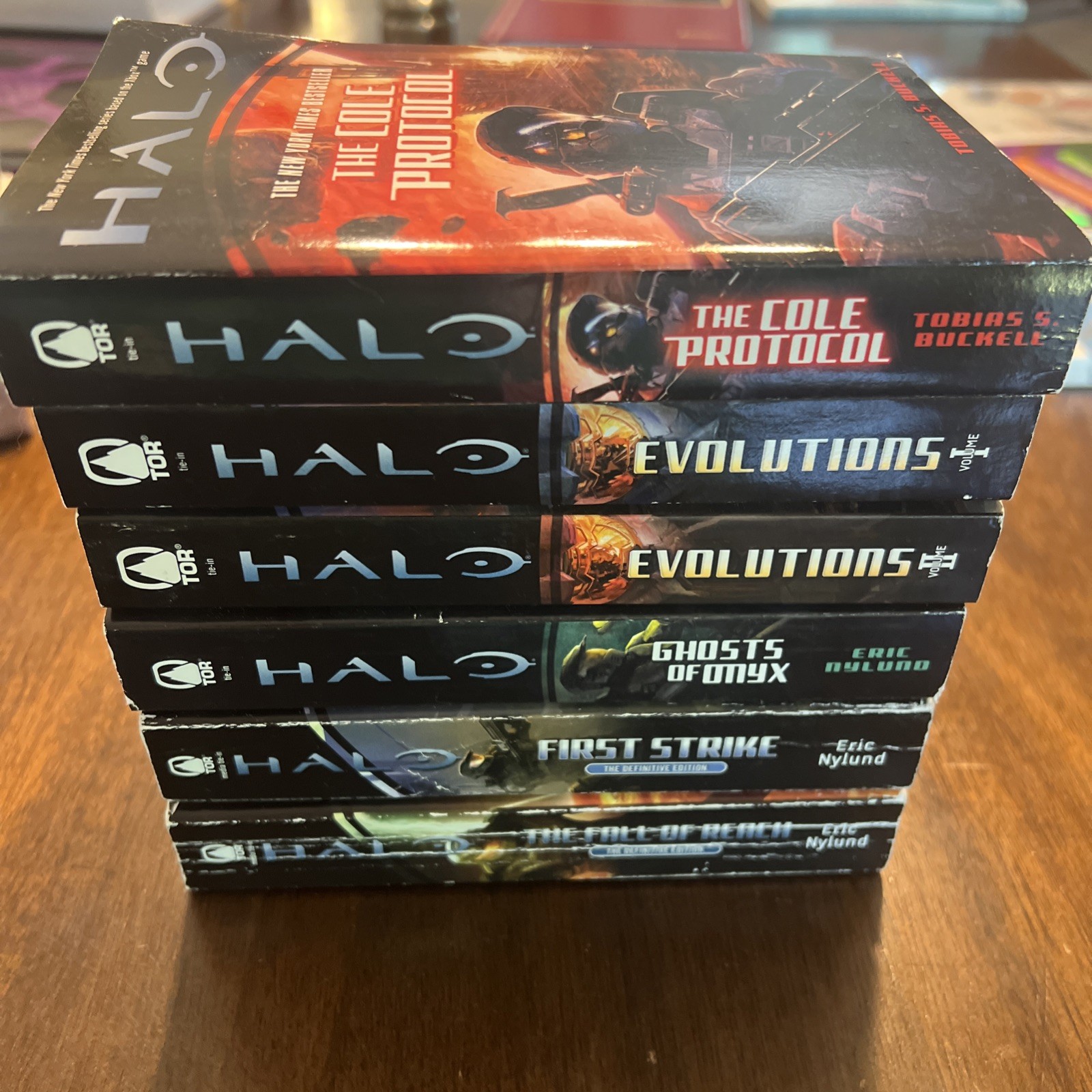 Lot Of 6 Paperback Halo Video Game Novels / Tor Books!