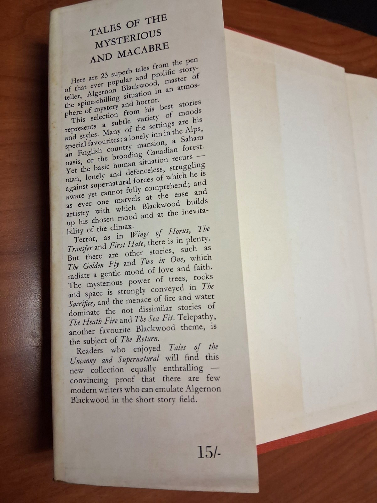 Tales of the Mysterious and the Macabre by Algernon Blackwood, 1967/1968