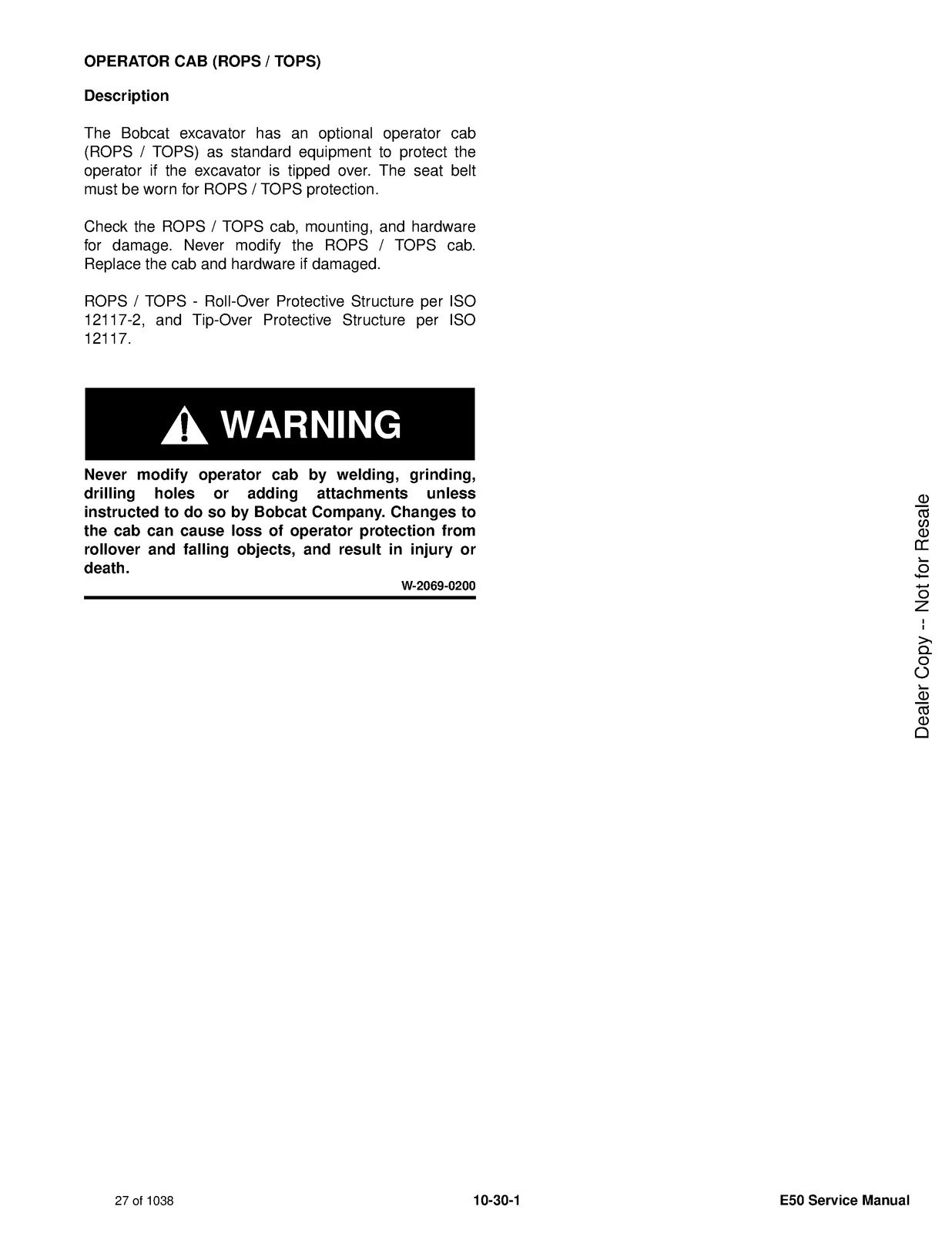 BOBCAT E50 Compact Excavator Service Manual 2019, SECURED, COVERING, XL FOLDOUTS