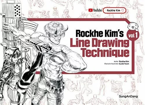 RockHe Kim’s Anatomy Line Drawing Technique Set Books English Ver Art illustrat