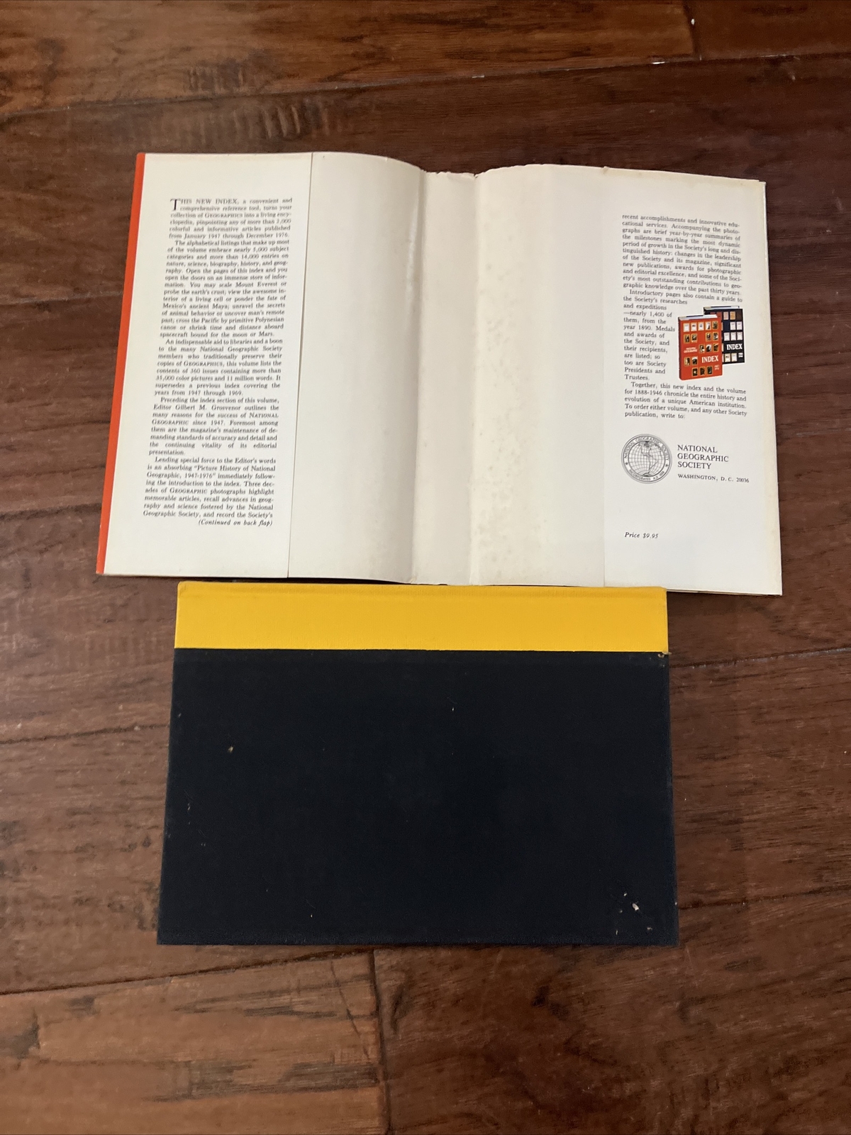Vintage National Geographic Index 1947-1976 Hardcover with Dust Jacket Vintage