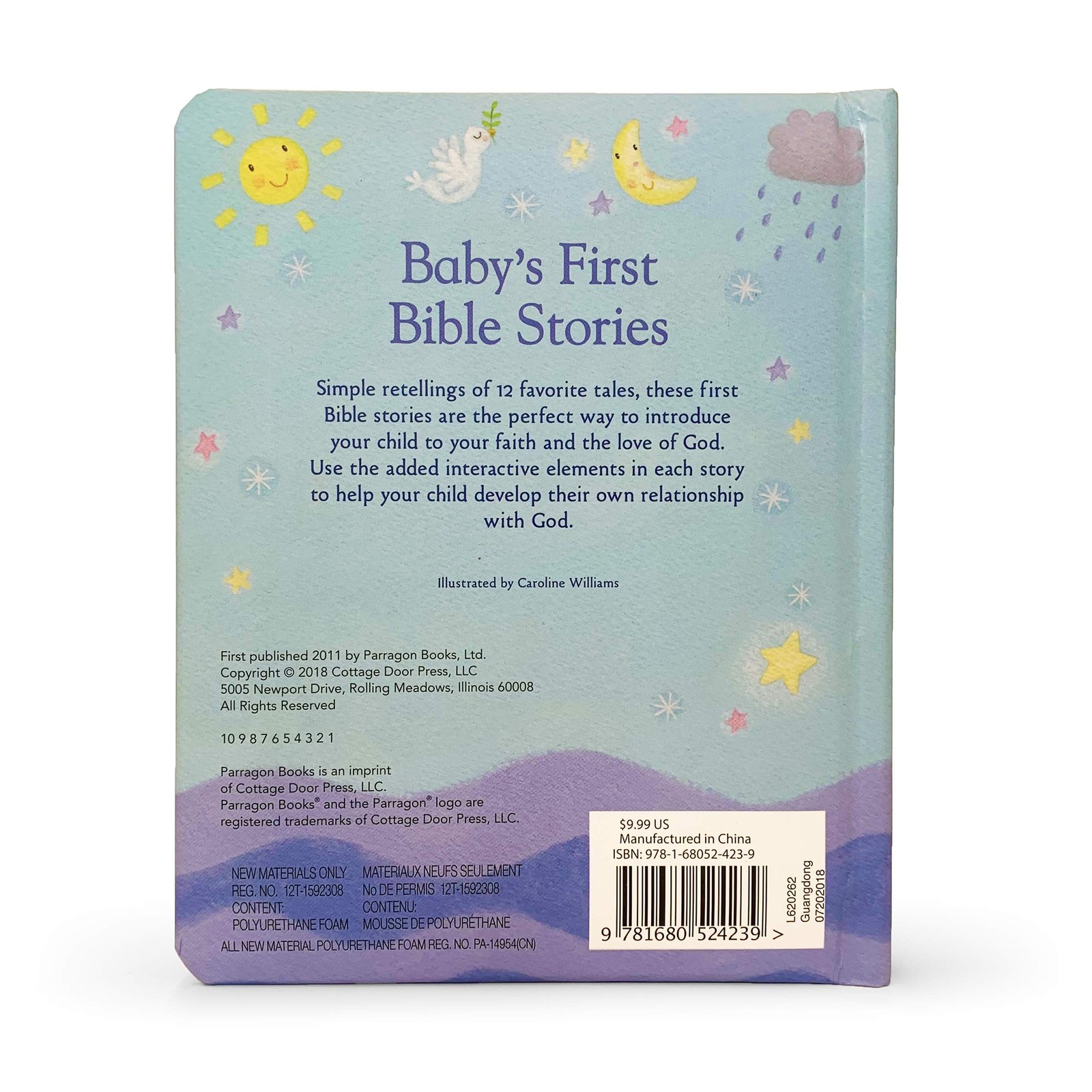 Baby’s First Bible Stories Padded Board Book Infant Baptism Christmas Easter New