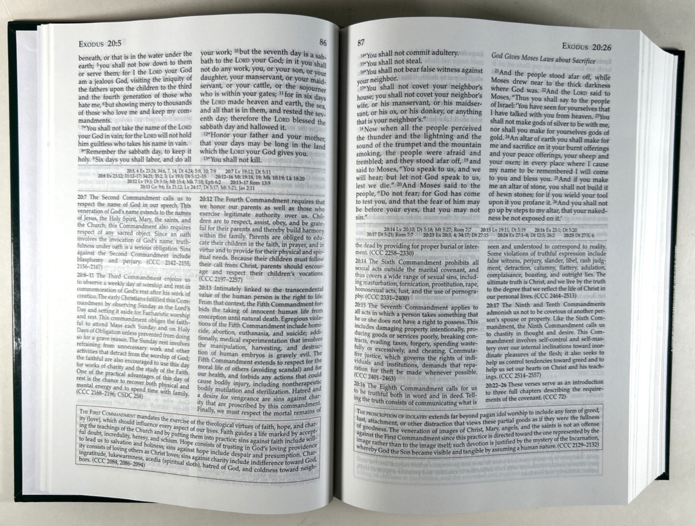 Didache Bible Green HC Ignatius Bible Edition Catechism Catholic Church Like New
