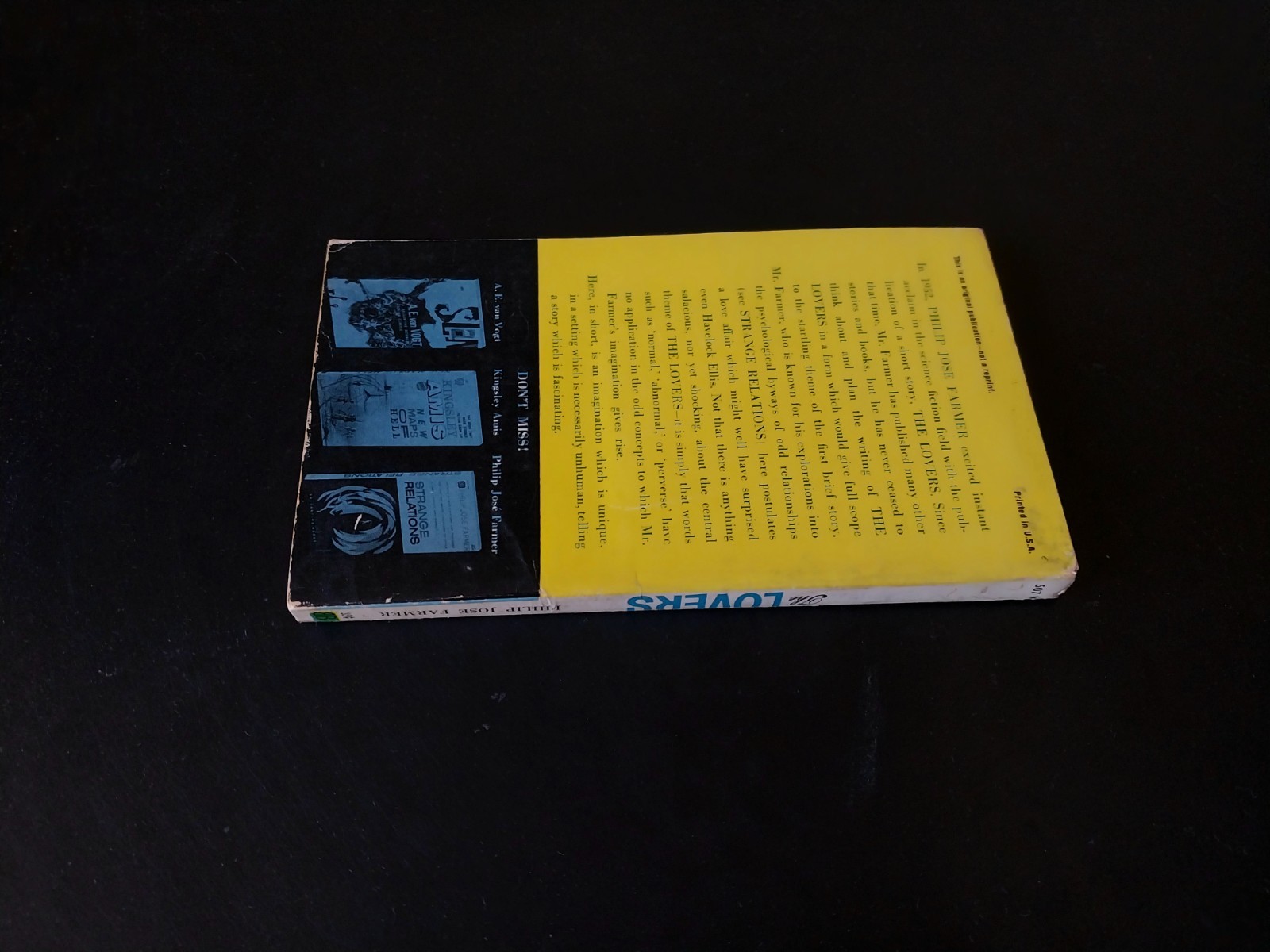 Philip Jose Farmer – The Lovers – Ballantine Books First Edition 1961