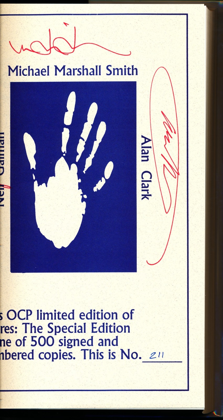 Spares by Michael Marshall Smith, Overlook Connection 1998 signed limited