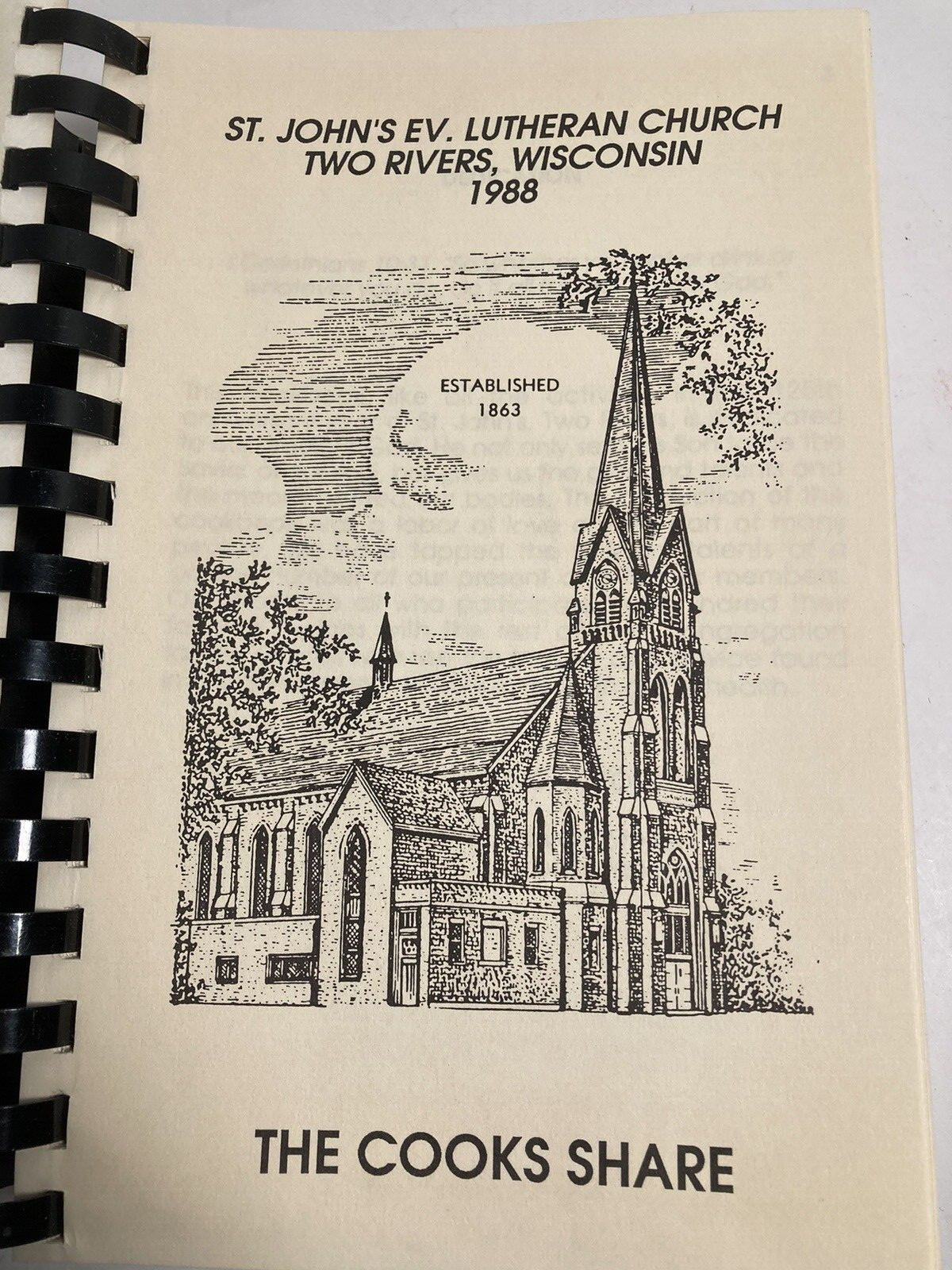 The Cooks Share Cookbook St Johns-Two Rivers 125 Years 1863-1988 502 Pages