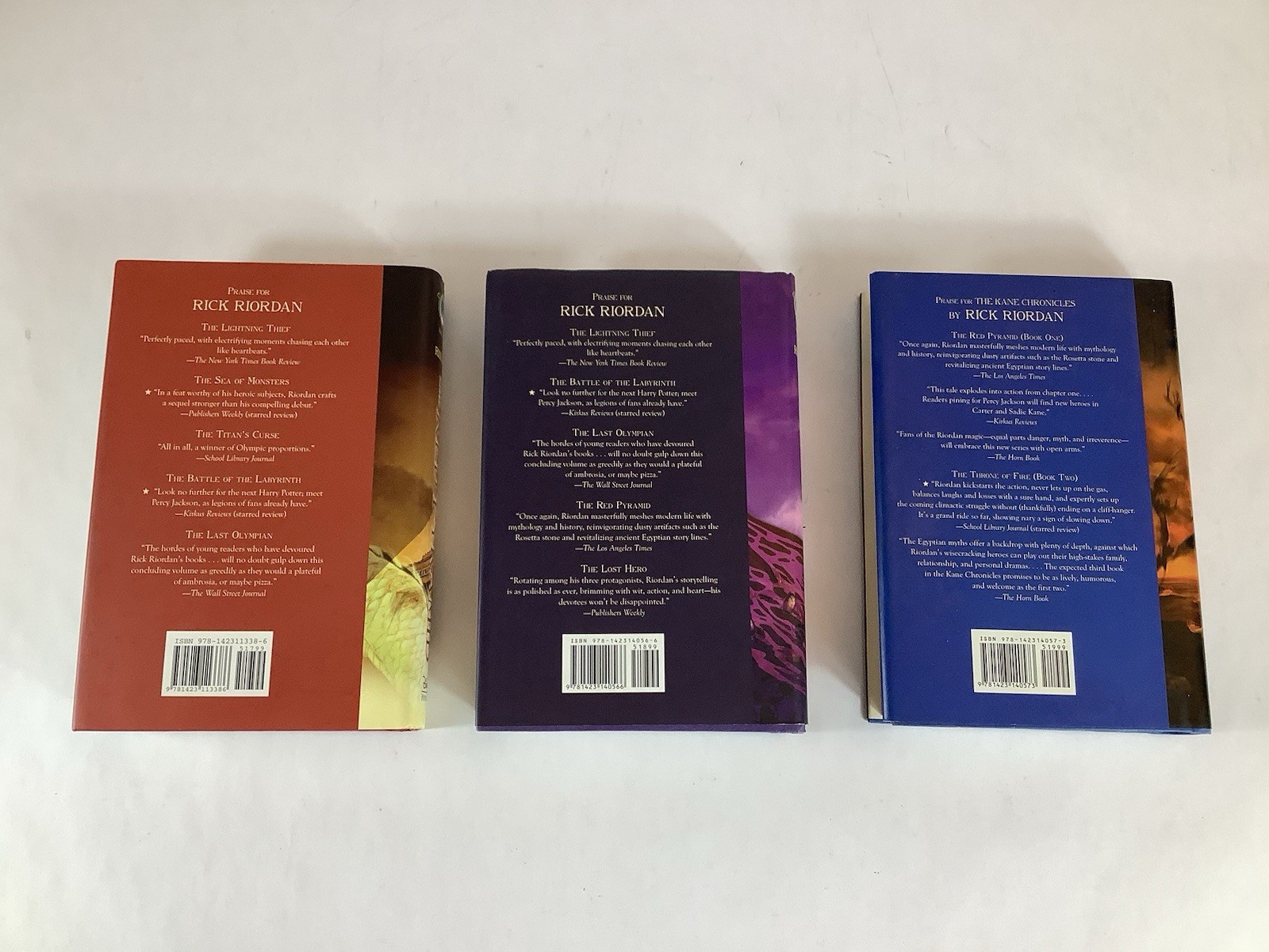 The KANE CHRONICLES Books HC/DJ Complete Set 1-3 Rick Riordan 1st Edition VG+