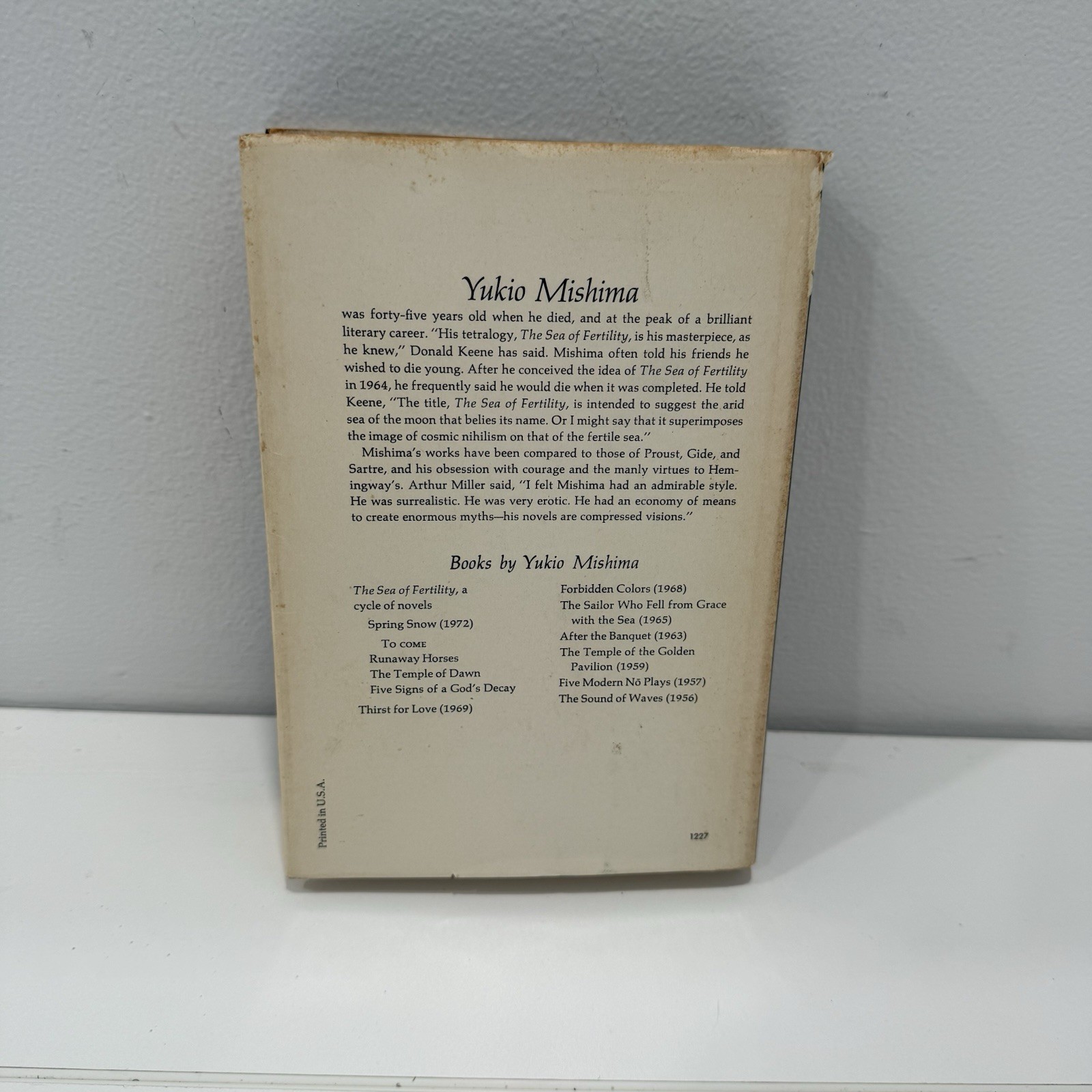 Spring Snow by Yukio Mishima HCDJ 1st Edition 2nd Print Borzoi Books