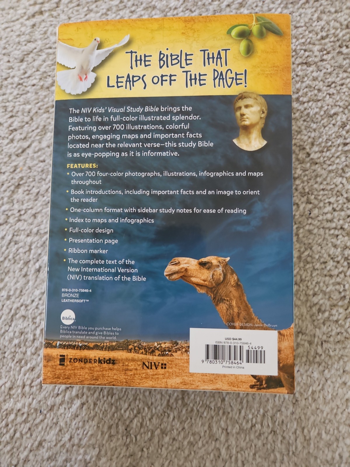 NIV Kids Visual Study Bible Full Color Design Explore The Story Of the Bible New