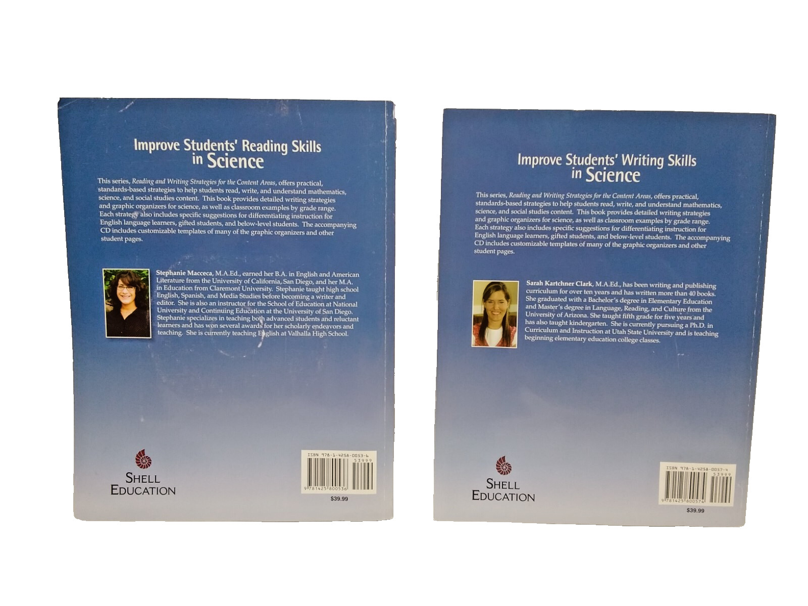 Shell Education: Reading and Writing Strategies for Science, w/ CD-ROMs *2 Books