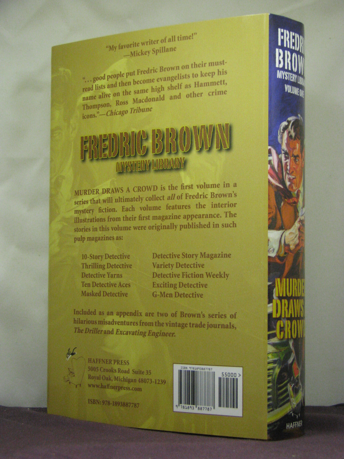 1st,signed SH,Fredric Brown Mystery Library 1: Murder Draws a Crowd,Haffner,2017