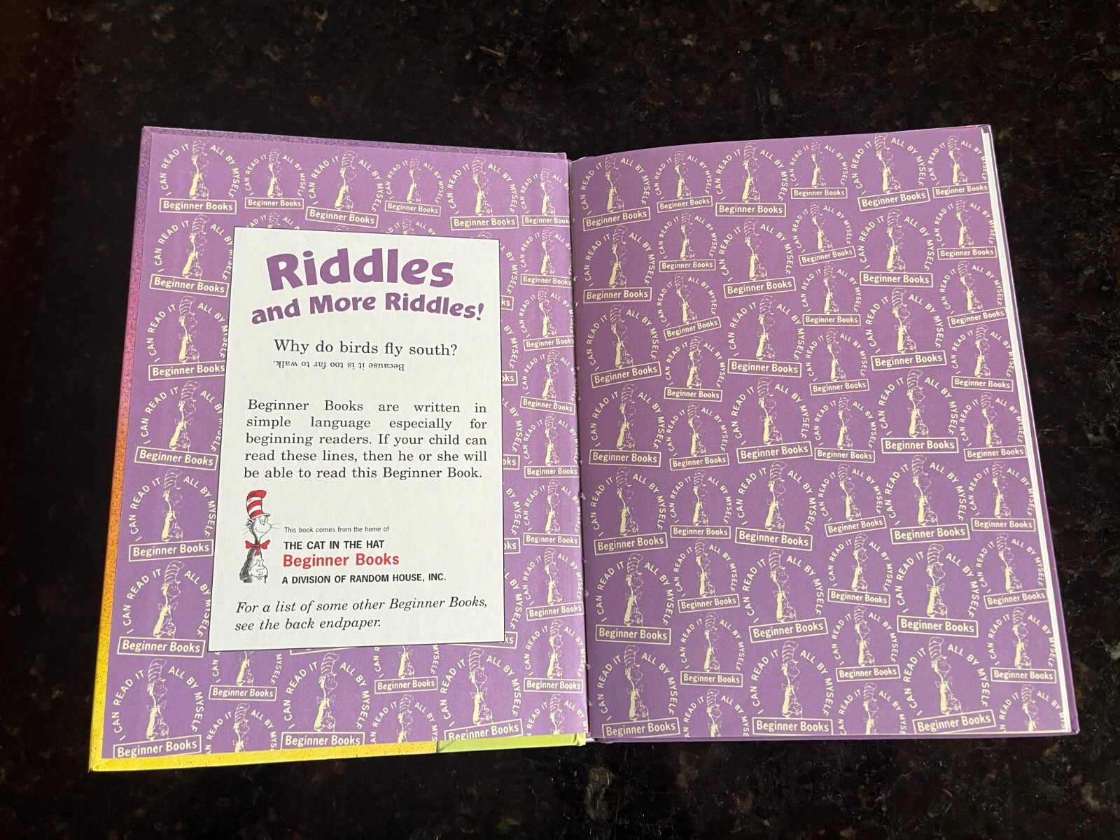 Riddles and more riddles by Bennett Cerf Seuss Beginner Book HC 6.75″x9.25″ #2
