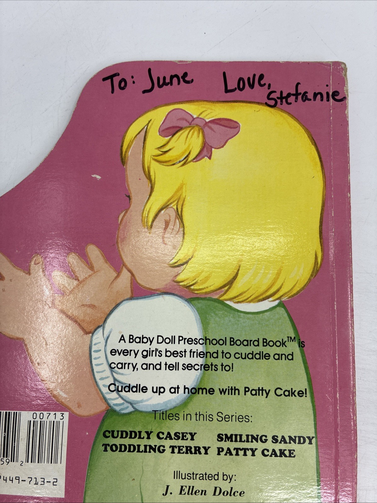 Vintage Patty Cake Baby Doll Preschool Board Book 1989 Shape Childrens