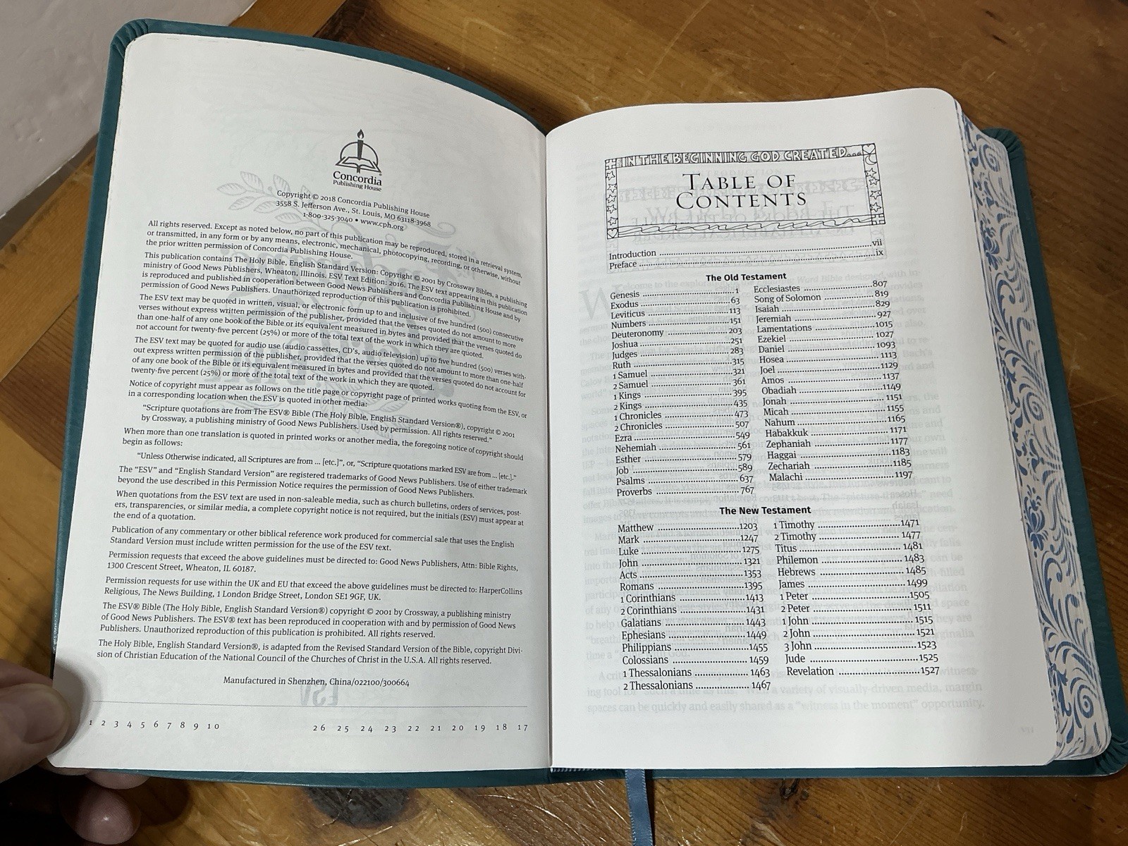 ESV The Enduring Word Bible Teal Imitation Leather Over Board 2018 VERY NICE SEE