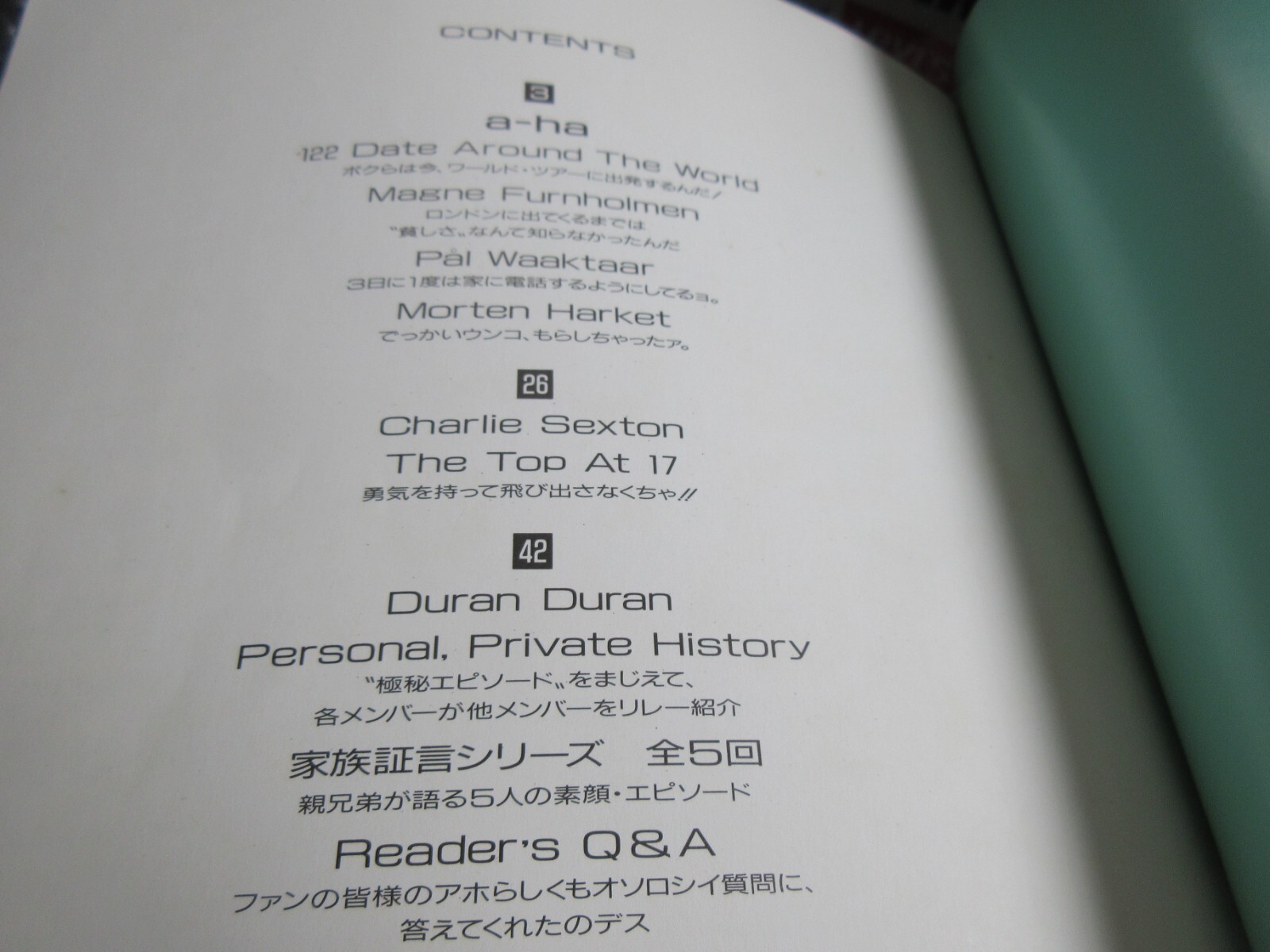 Viva Rock Deluxe Japan Book with Flexi Duran Duran A-ha Charlie Sexton Morton