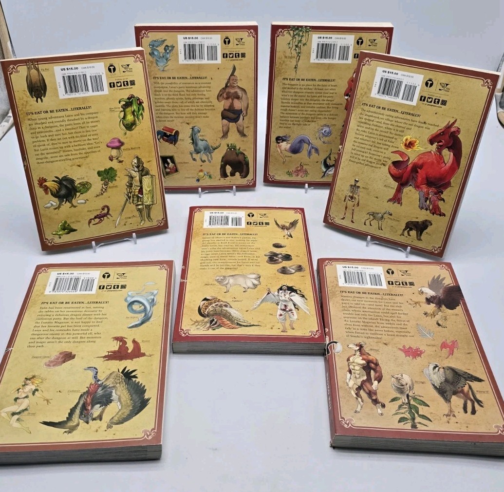 Yen Press DELICIOUS IN DUNGEON by Ryoko Kui Manga Book Lot Vol 1-7 1 2 3 4 5 6 7
