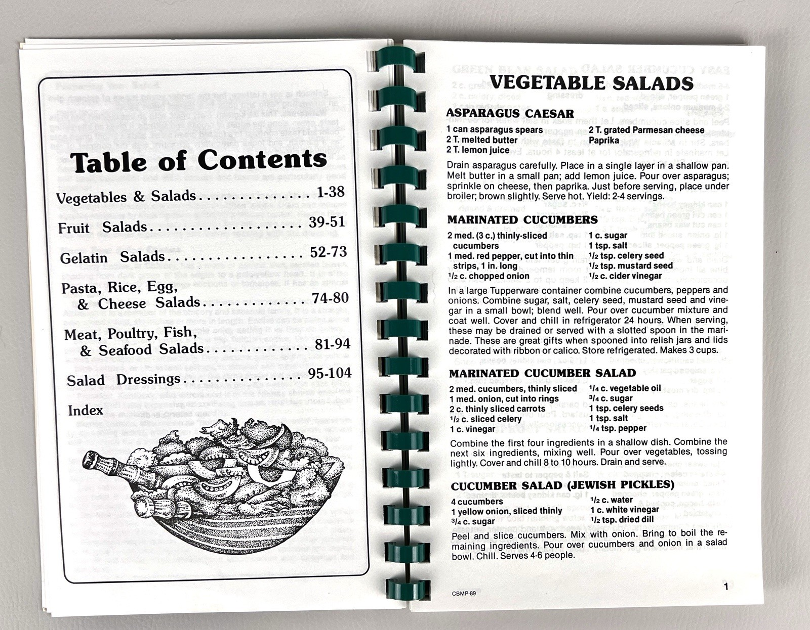 300 Ways With Salads Spiral Bound Cookbook By Morris Press 1995 Salad Recipes