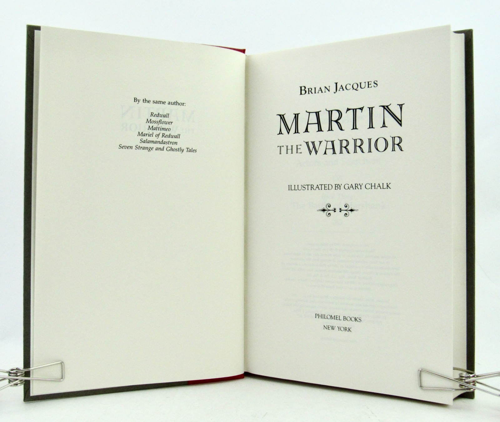 MARTIN THE WARRIOR Brian Jacques 1993 Philomel 1st Printing HBDJ EXC L1